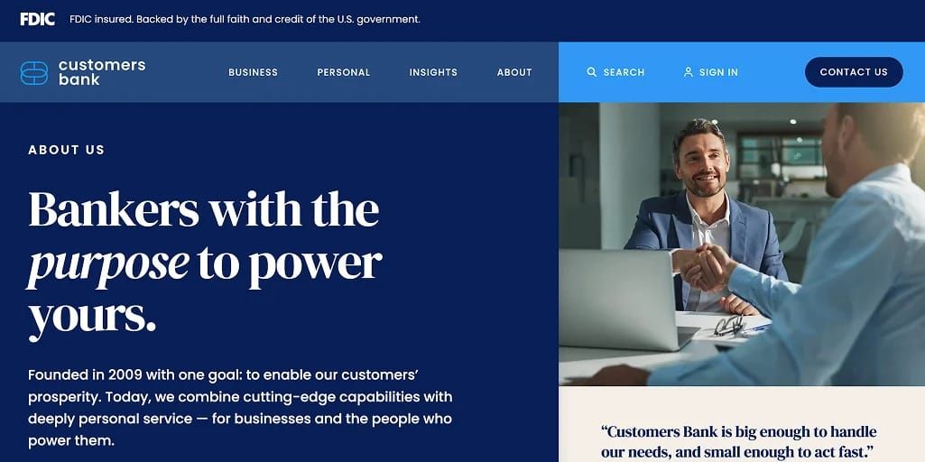 8. Customers Bank