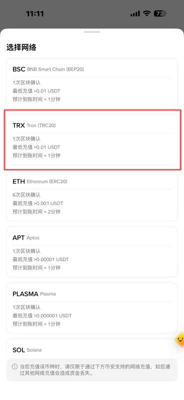 第三步:选择网络
