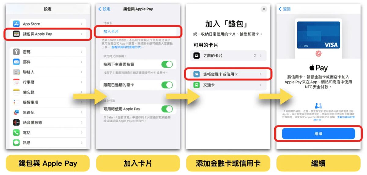 第一步:手机上启用Apple Pay