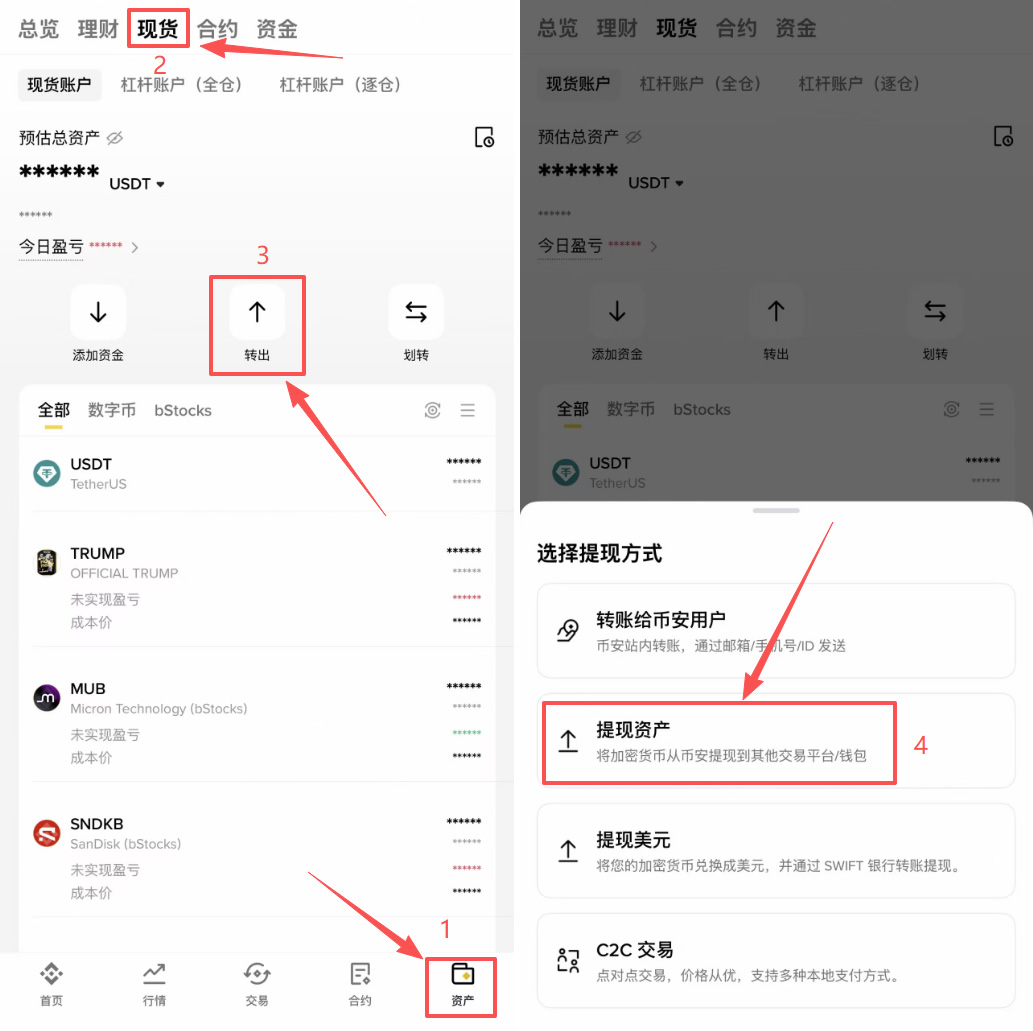BI安提现USDT选哪个网络?TRC20、ERC20、BEP20网络对比+转币教程