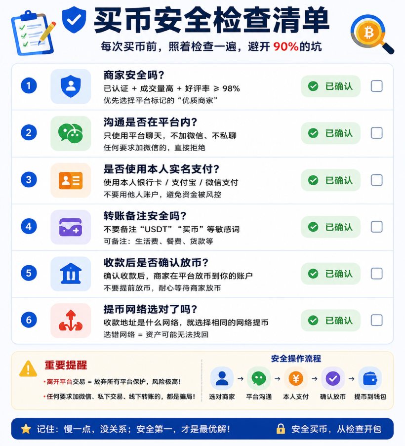新手買幣前安全檢查清單