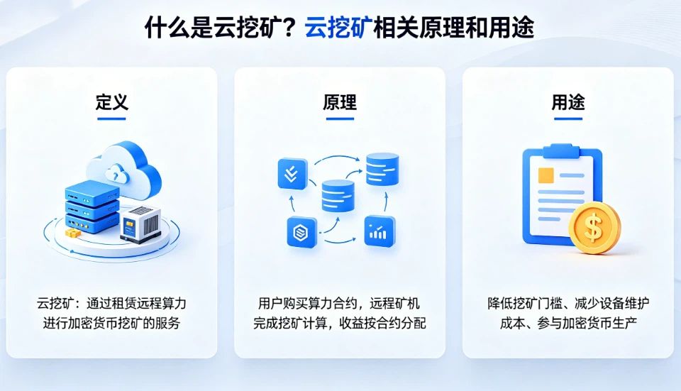什么是云挖矿?运作原理、适用币种与投资风险解析