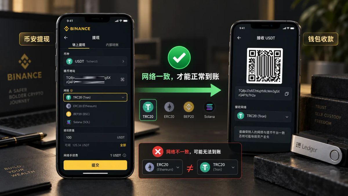 1. 网络必须和接收地址配对,别靠地址开头猜网络