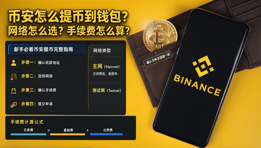 币安怎么提币到钱包?网络怎么选?手续费怎么算?新手必看币安提币完整指南