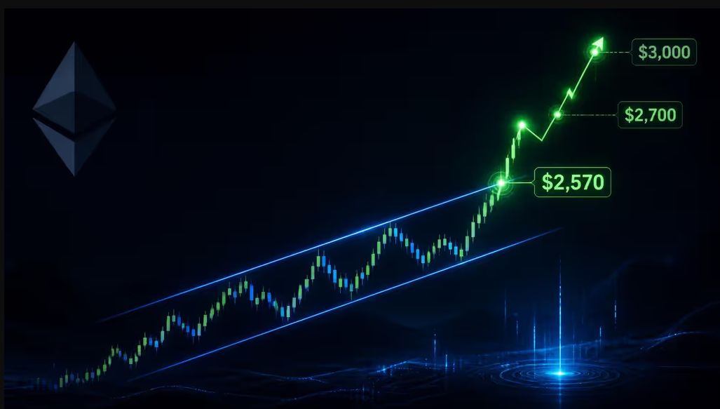 ETH币价格预测:$2,570,若突破信道,则下一目标为$2,700–$3,000