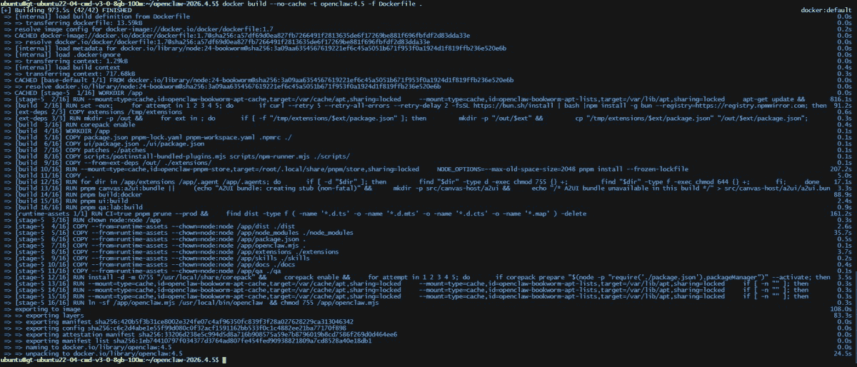 Ubuntu上Docker快速部署OpenClaw的完整教程