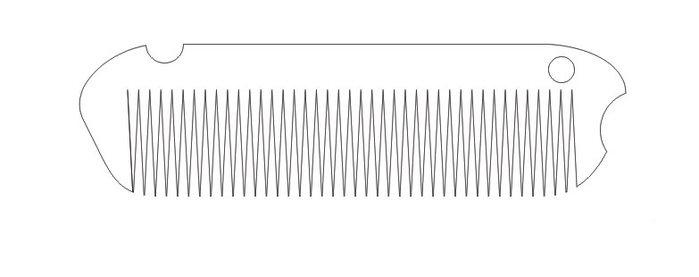 cdr中怎么绘制一把木梳子?