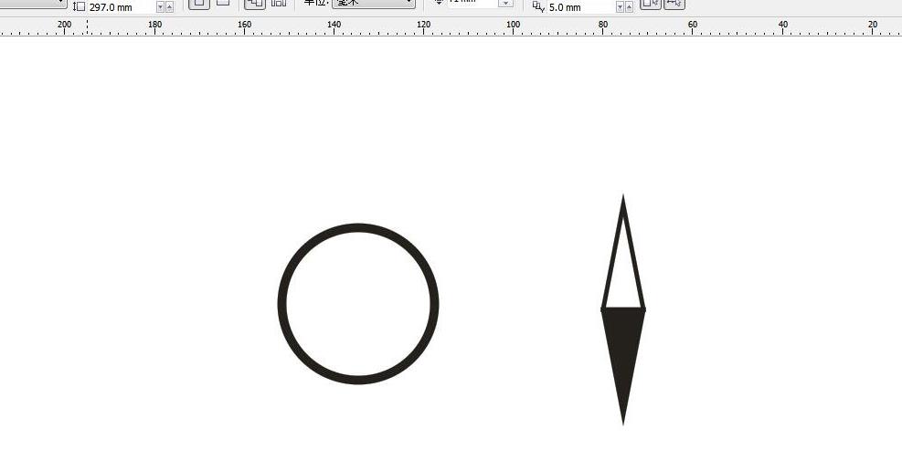 cdr怎么绘制黑白简笔画效果的指南针图标?