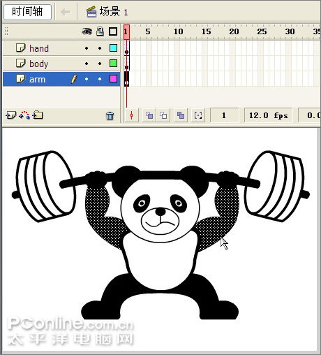 Flash實(shí)戰(zhàn)：制作國(guó)寶熊貓舉重動(dòng)畫