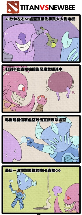 《DOTA2》7月11日战报四格漫画