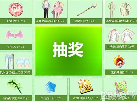 qq炫舞欢祥卡抽奖有什么