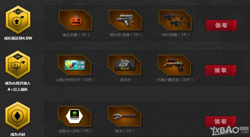《CF》心悦个人成长特权名片领取网址
