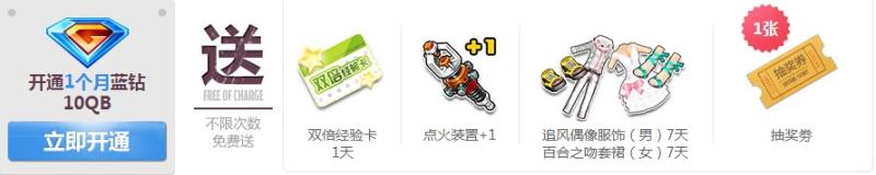 《QQ飞车》开蓝钻送绝版A车活动