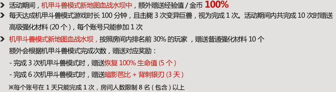 CSOL机甲斗兽模式活动得暗影芭比奖励介绍_网络游戏_游戏攻略_-六神源码网