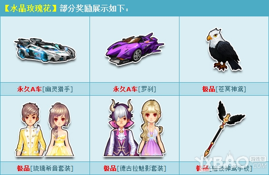 《QQ飞车》水晶玫瑰花多少钱 开启奖励有哪些