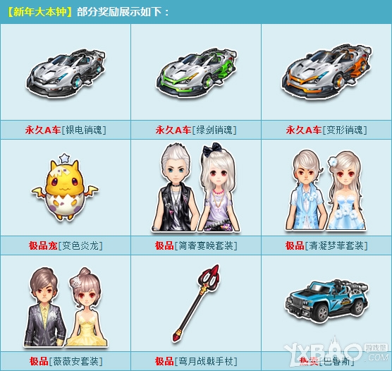 《QQ飞车》新年大本钟限时购买活动