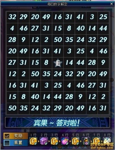 3月4日DNF數(shù)字解謎活動答案分享 地下城與勇士數(shù)字謎底全部答案