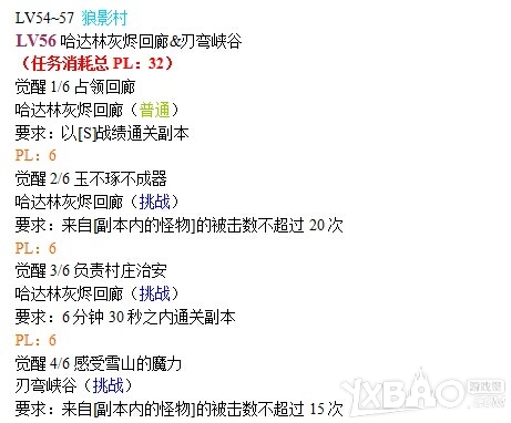 《疾风之刃》觉醒任务表大全