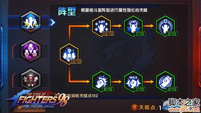 拳皇98終極之戰(zhàn)OL天賦系統(tǒng)加點攻略