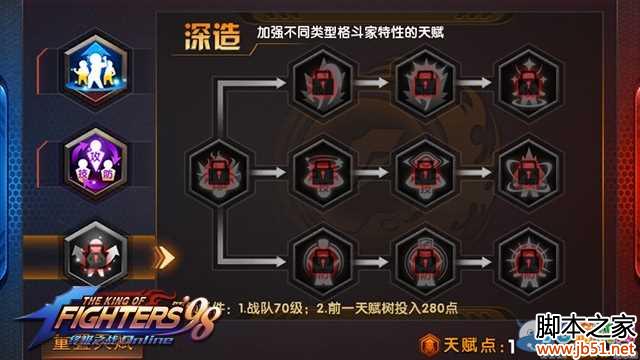 拳皇98終極之戰(zhàn)OL天賦系統(tǒng)加點攻略