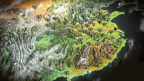 图2：三国志13反董卓联合军城池势力地图