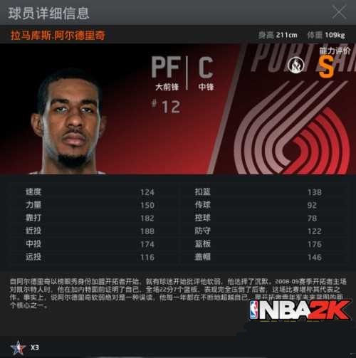 《NBA2kOL》王朝模式拉马库斯.阿尔德里奇