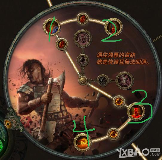 《流放之路》野蠻人狂戰(zhàn)士進(jìn)階飛刃風(fēng)暴\刀陣\BV
