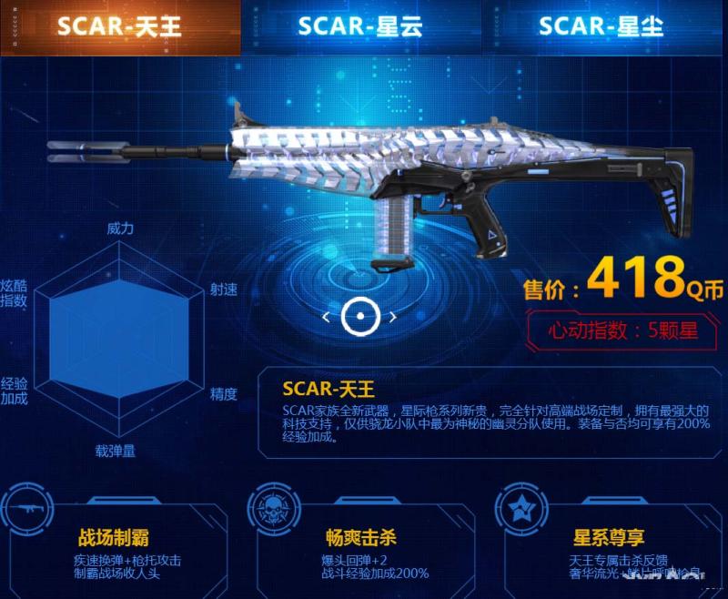 《逆战》SCAR-天王 全新竞技神器 星系武器新贵