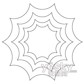 萬圣節(jié)用Illustrator繪蜘蛛網(wǎng)和蜘蛛7_腳本之家轉(zhuǎn)載