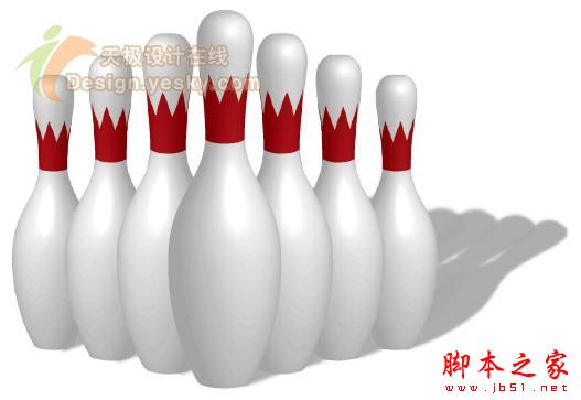 AI繪制立體保齡球瓶 腳本之家 AI實(shí)例教程