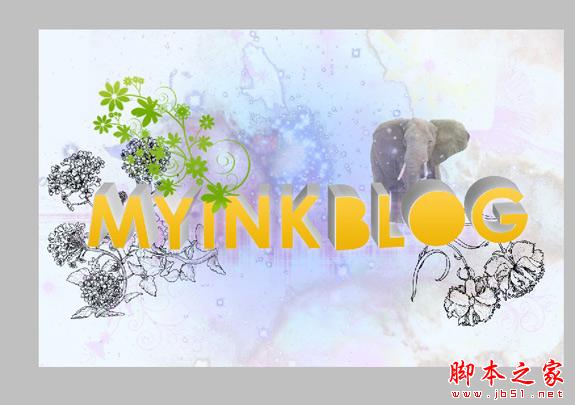 AI和PS打造碎花風(fēng)格立體字 腳本之家 AI實(shí)例教程