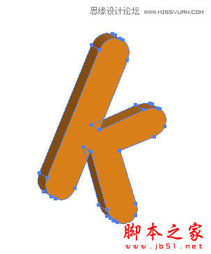 Illustrator制作可愛的清爽立體字教程,腳本之家