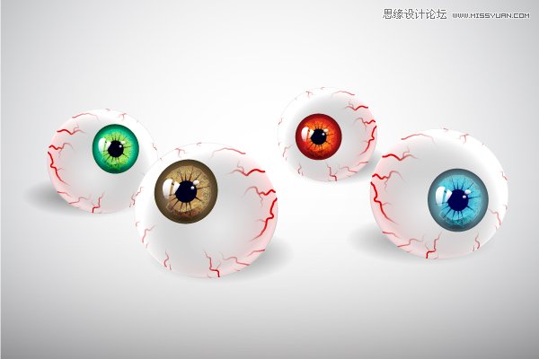 Illustrator制作萬圣節(jié)帶血絲的恐怖眼球