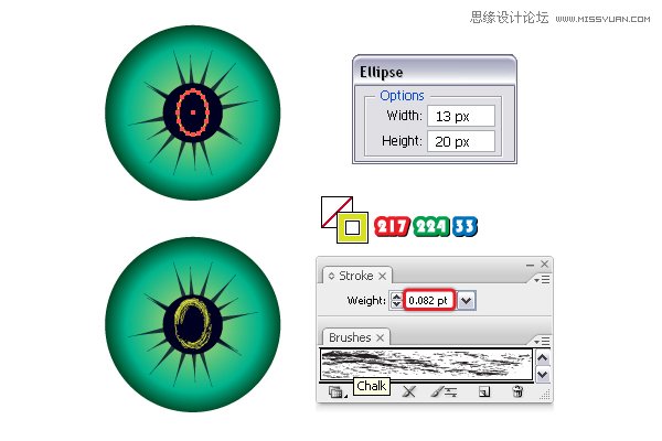 Illustrator制作萬圣節(jié)帶血絲的恐怖眼球