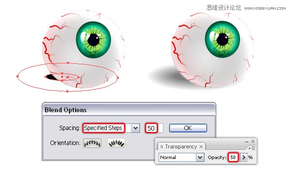 Illustrator制作萬圣節(jié)帶血絲的恐怖眼球