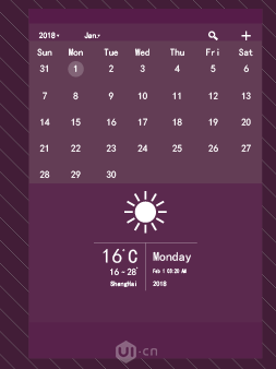 aicc2018简单绘制手机日历界面教程