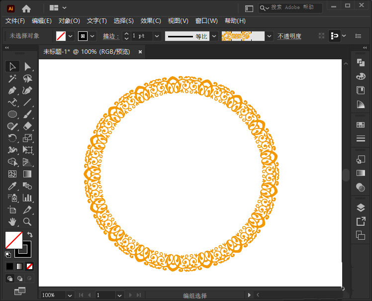 ai怎么设计圆环花纹矢量图 ai画金黄色圆形花纹的技巧