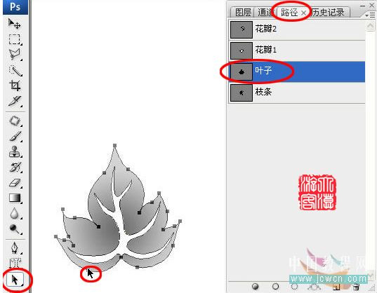 Photoshop教程:牡丹的手繪