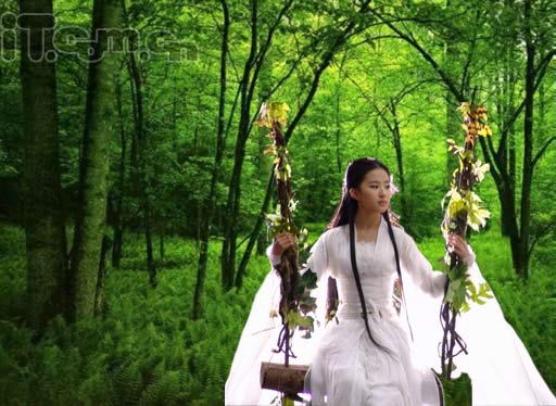 Photoshop照片合成為美麗畫(huà)卷