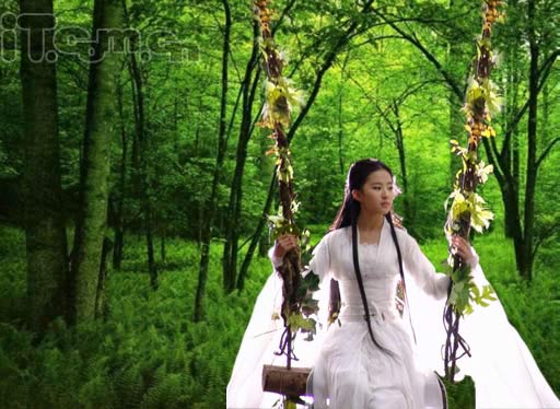 Photoshop照片合成為美麗畫(huà)卷
