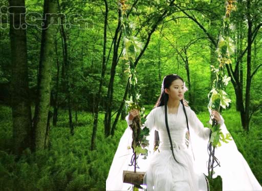 Photoshop照片合成為美麗畫(huà)卷