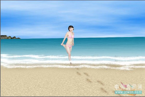 Photoshop繪制天空,海水,海浪及沙灘美麗景色