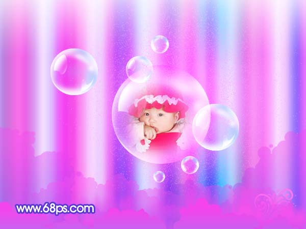 Photoshop 打造一張絢麗的可愛寶寶壁紙