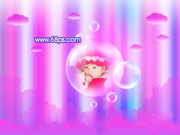 Photoshop 打造一張絢麗的可愛寶寶壁紙