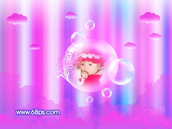 Photoshop 打造一張絢麗的可愛寶寶壁紙