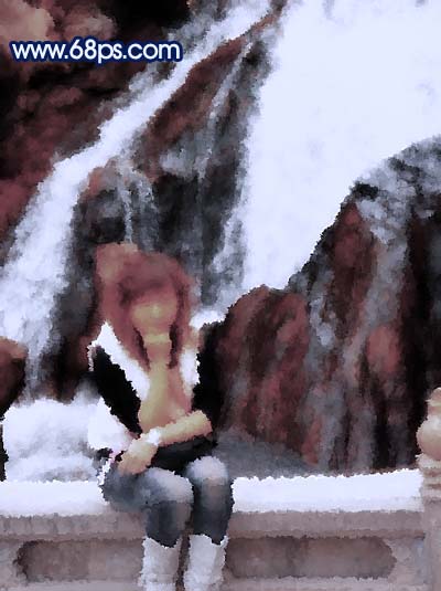 Photoshop 調(diào)出外景人物照片淡水彩畫效果
