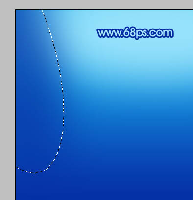 Photoshop 清爽的藍(lán)色光帶壁紙教程