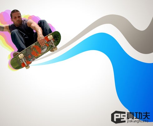 Photoshop 絢麗動(dòng)感的滑板運(yùn)動(dòng)海報(bào)