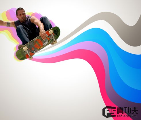 Photoshop 絢麗動(dòng)感的滑板運(yùn)動(dòng)海報(bào)