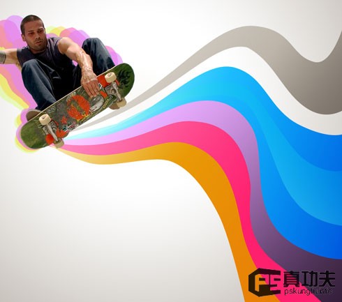 Photoshop 絢麗動(dòng)感的滑板運(yùn)動(dòng)海報(bào)